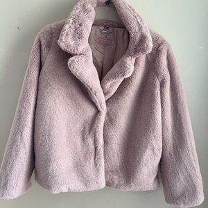 Jou Jou Light Pink Fauz Fur Jacket